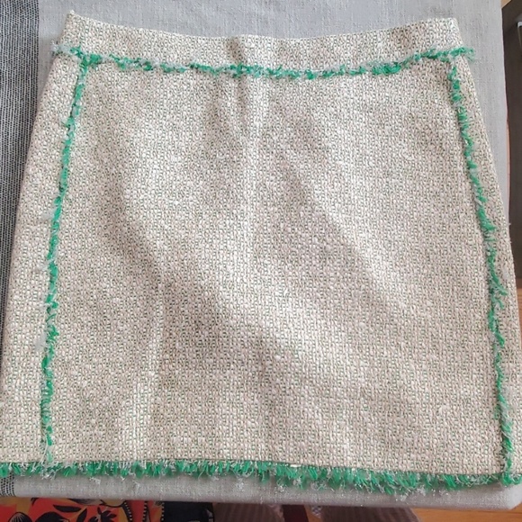 J Crew Cream Glitter Tweed Mini Skirt - Picture 6 of 6